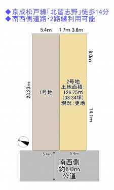 物件画像 土地船橋市習志野台間取り