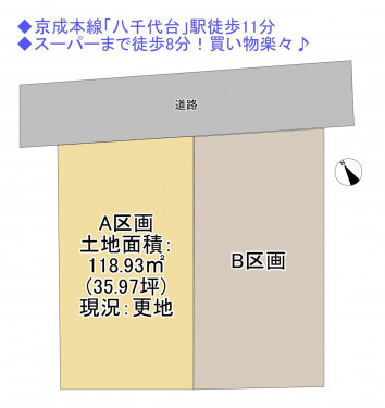 物件画像 土地八千代市八千代台北間取り