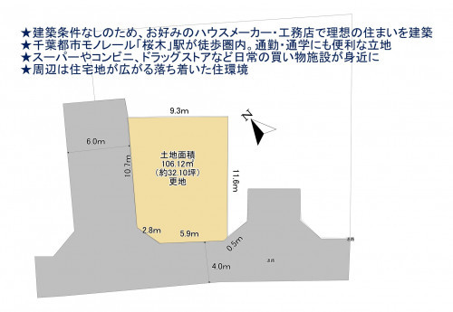 物件画像 土地千葉市若葉区桜木間取り