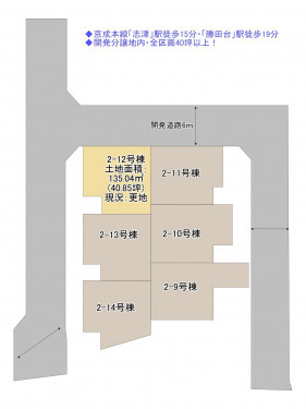 物件画像 土地八千代市上高野間取り