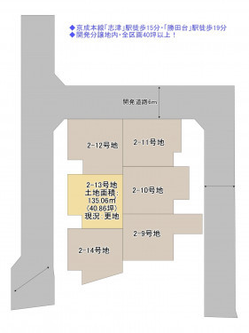 物件画像 土地八千代市上高野間取り