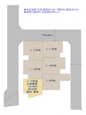 物件画像 土地八千代市上高野間取り