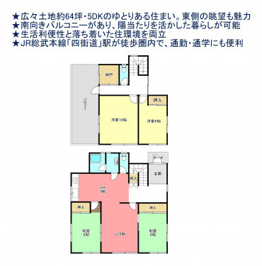 物件画像 一戸建て千葉市若葉区若松台間取り