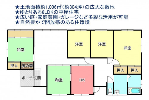 物件画像 一戸建て千葉市若葉区和泉町間取り