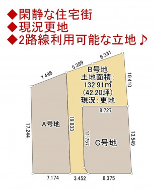 物件画像 土地八千代市上高野間取り