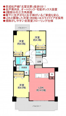 物件画像 マンション船橋市習志野台間取り