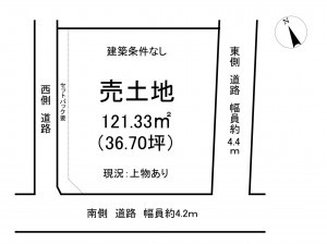 郡山市昭和、土地の間取り画像です