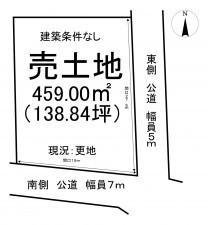 郡山市芳賀、土地の間取り画像です