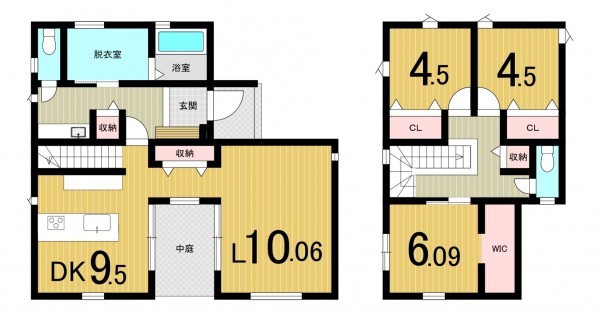 郡山市御前南、新築一戸建ての間取り画像です