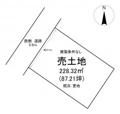 岩瀬郡鏡石町不時沼、土地の間取り画像です