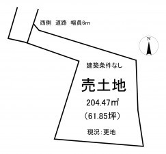 須賀川市朝日田、土地の間取り画像です