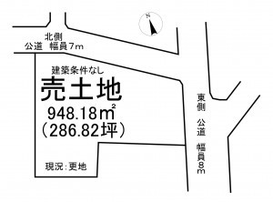 郡山市笹川、土地の間取り画像です