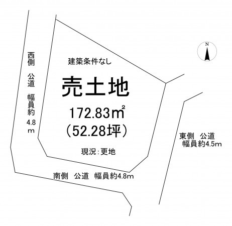 郡山市喜久田町、土地の間取り画像です