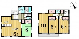 郡山市富久山町久保田、中古一戸建ての間取り画像です