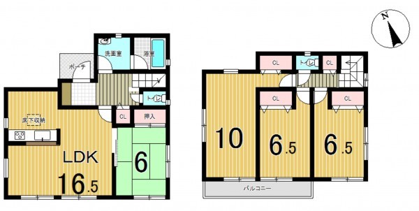 郡山市富久山町久保田、中古一戸建ての間取り画像です