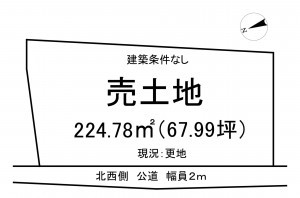 郡山市緑町、土地の間取り画像です