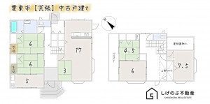 栗東市荒張、中古一戸建ての間取り画像です