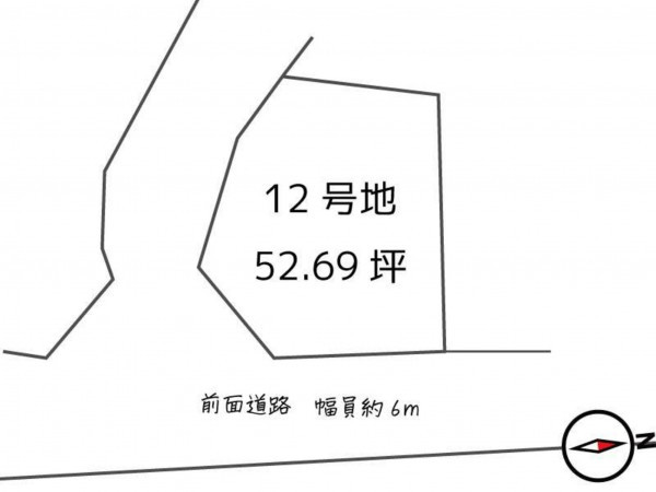 甲賀市甲南町竜法師、土地の間取り画像です
