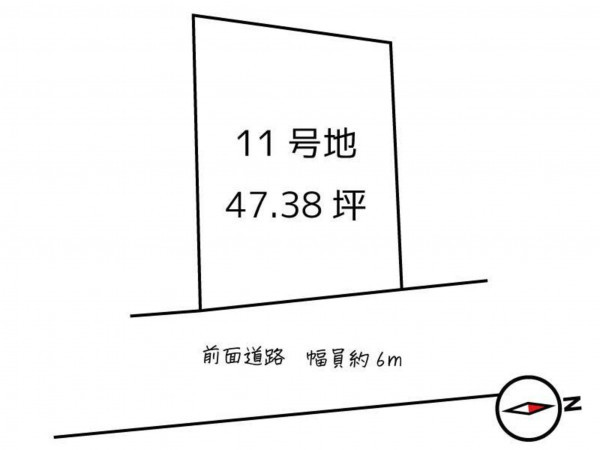 甲賀市甲南町竜法師、土地の間取り画像です