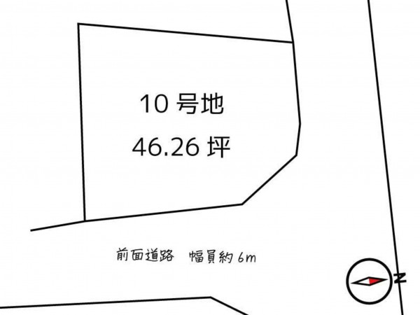 甲賀市甲南町竜法師、土地の間取り画像です