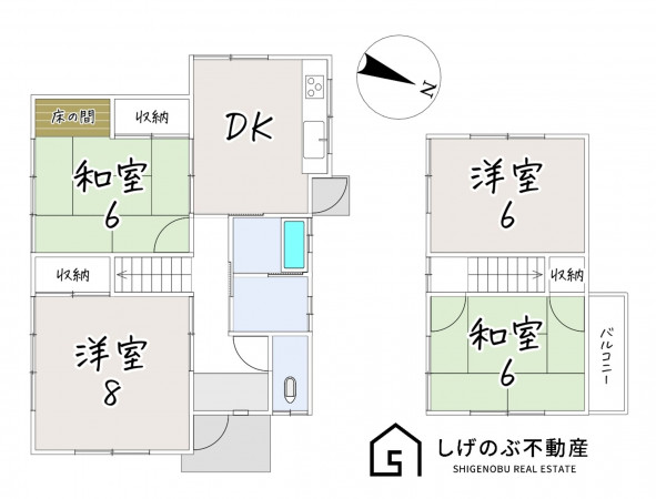 湖南市下田、中古一戸建ての間取り画像です