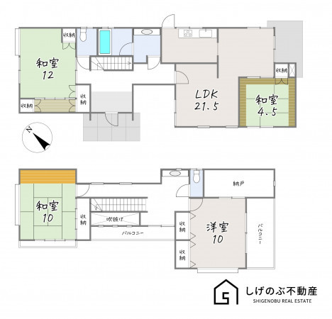 甲賀市水口町下山、中古一戸建ての間取り画像です