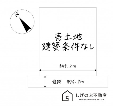甲賀市甲南町希望ケ丘本町、土地の間取り画像です