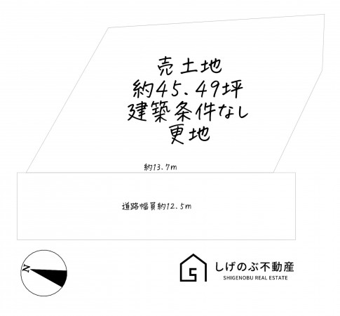 湖南市宝来坂、土地の間取り画像です