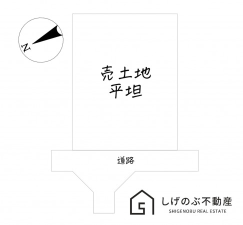 湖南市柑子袋西、土地の間取り画像です