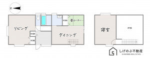 湖南市柑子袋、中古一戸建ての間取り画像です