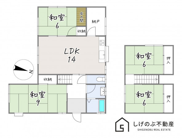 湖南市岩根、中古一戸建ての間取り画像です
