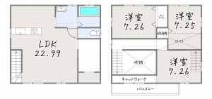 湖南市菩提寺西、中古一戸建ての間取り画像です