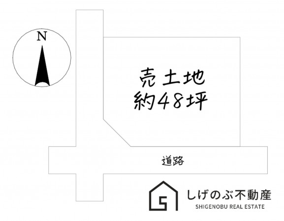 甲賀市甲南町池田、土地の間取り画像です