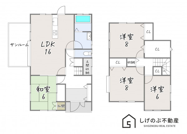 甲賀市水口町水口、中古一戸建ての間取り画像です