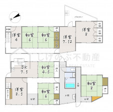 甲賀市信楽町多羅尾、中古一戸建ての間取り画像です