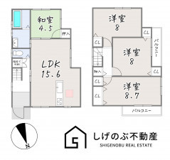 湖南市吉永、中古一戸建ての間取り画像です