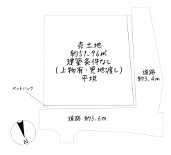 草津市下物町、土地の間取り画像です
