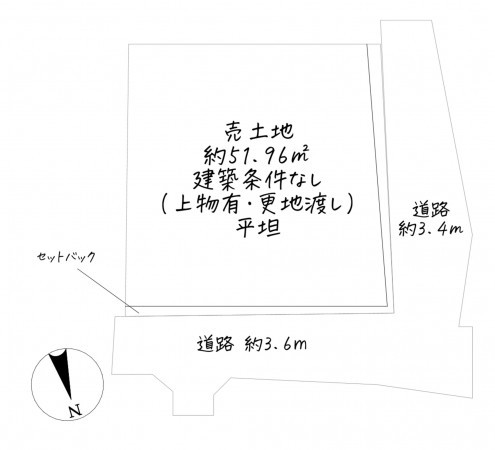 草津市下物町、土地の間取り画像です