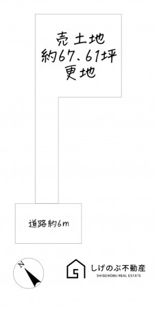 草津市新堂町、土地の間取り画像です
