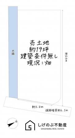 栗東市中沢、土地の間取り画像です