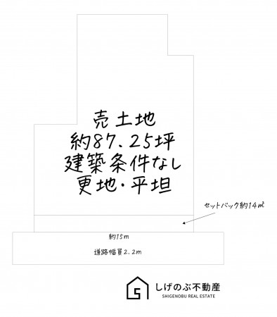 栗東市上鈎、土地の間取り画像です