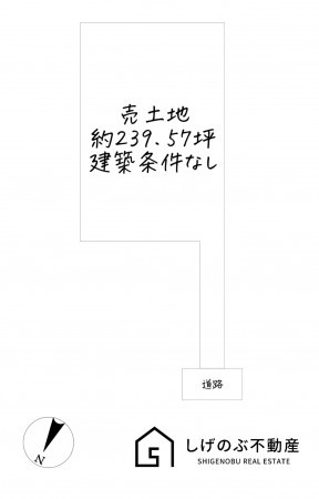 草津市北山田町、土地の間取り画像です