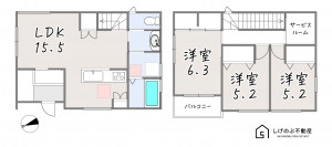 草津市矢橋町、新築一戸建ての間取り画像です