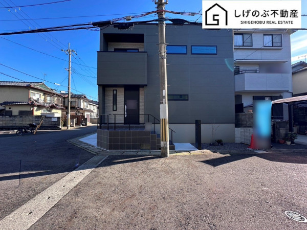 草津市矢橋町、新築一戸建ての外観画像です