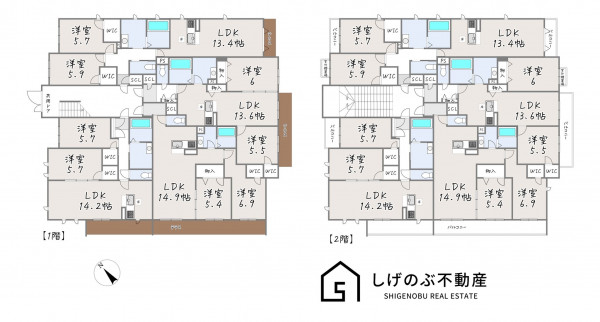 栗東市苅原、収益物件/マンションの間取り画像です