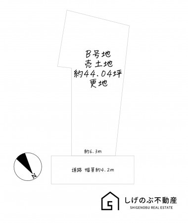 甲賀市水口町本町、土地の間取り画像です