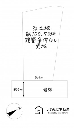 草津市追分南、土地の間取り画像です