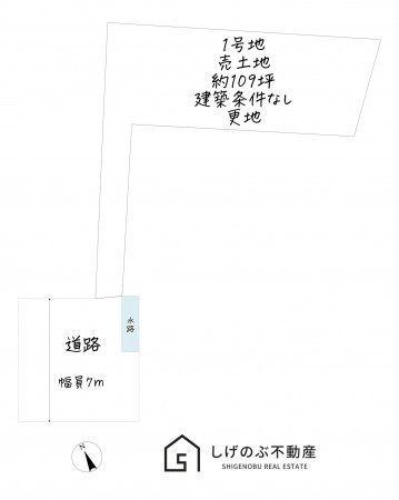 草津市南山田町、土地の間取り画像です