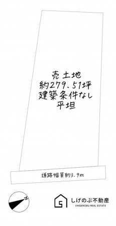 草津市山寺町、土地の間取り画像です