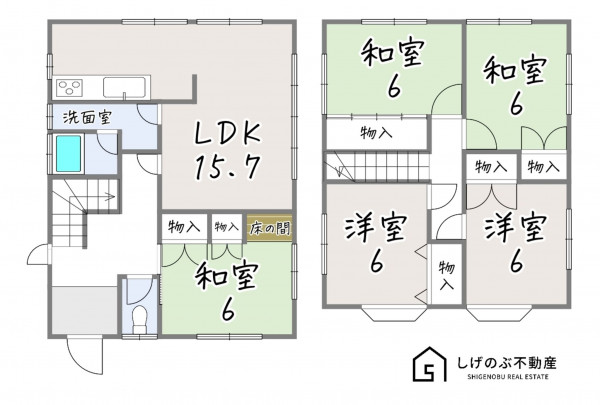 甲賀市甲南町耕心、中古一戸建ての間取り画像です